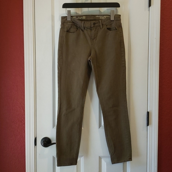 MADEWELL Olive Skinny Skinny Ankle Jeans sz 27/4 - Picture 3 of 12